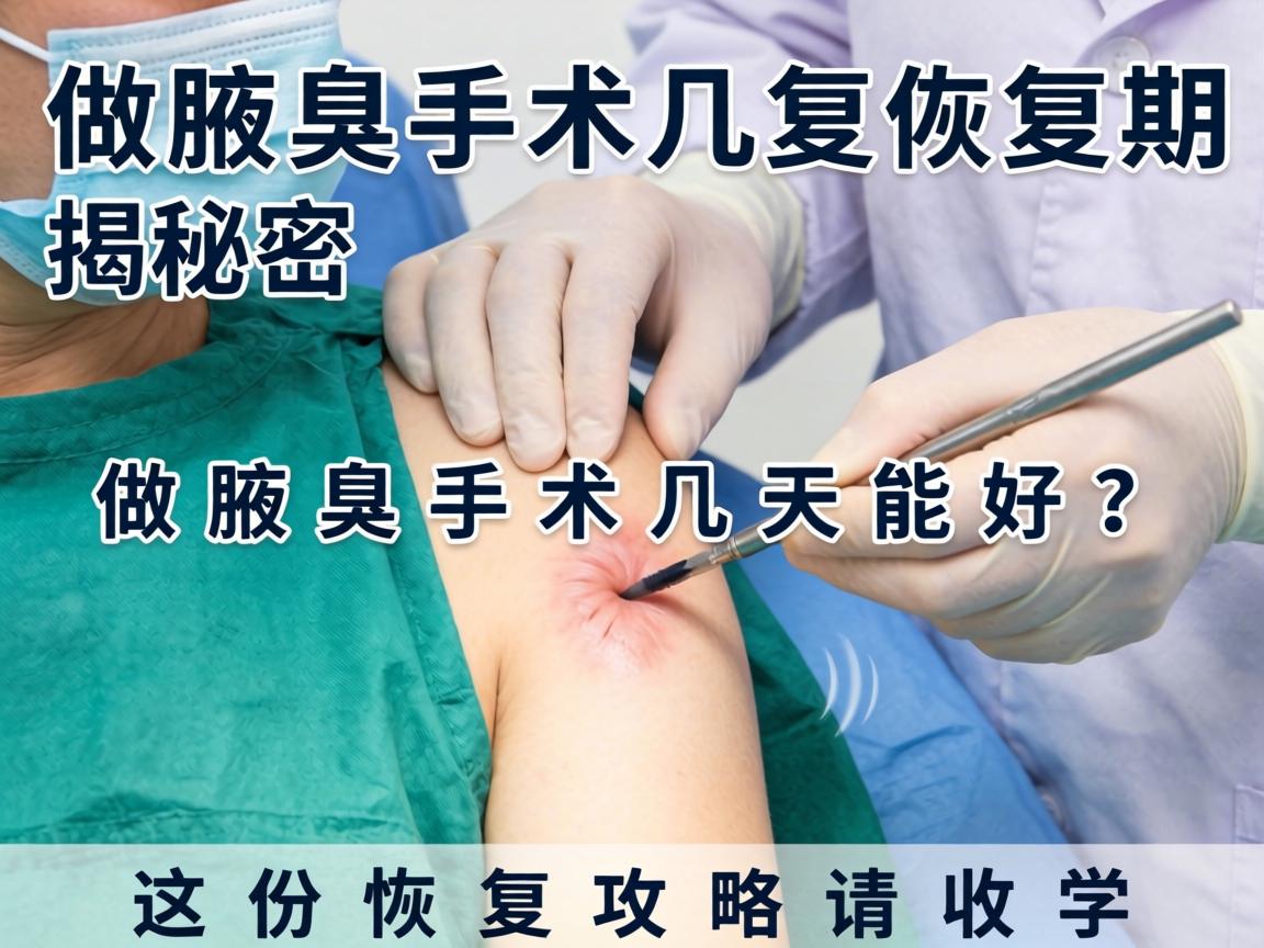 腋臭手术恢复期揭秘，做腋臭手术几天能好？这份恢复攻略请收好