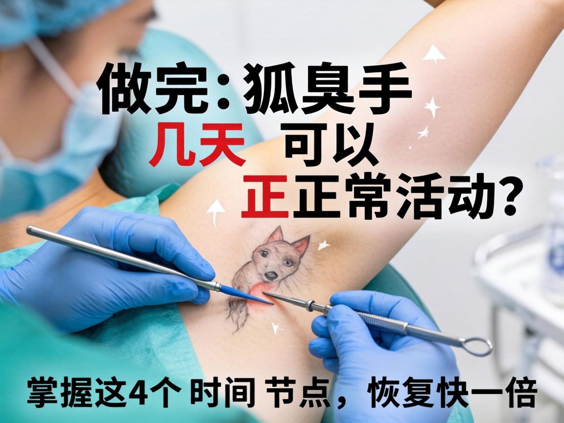 做完狐臭手术几天可以正常活动？掌握这4个时间节点，恢复快一倍