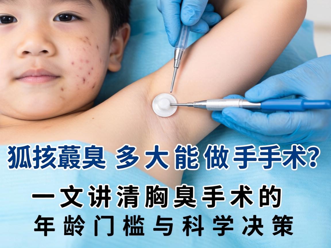 孩子狐臭多大能做手术？一文讲清腋臭手术的年龄门槛与科学决策