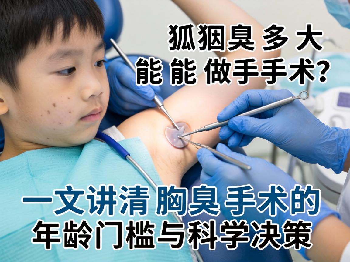 孩子狐臭多大能做手术？一文讲清腋臭手术的年龄门槛与科学决策