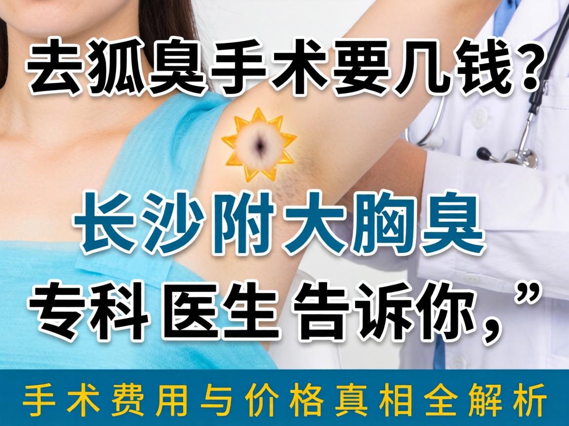去狐臭手术要几钱？长沙附大腋臭专科医生告诉你，手术费用与价格真相全解析