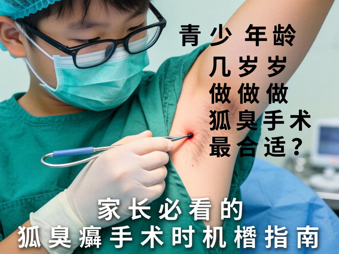 青少年狐臭手术年龄，几岁做狐臭手术最合适？家长必看的狐臭手术时机指南