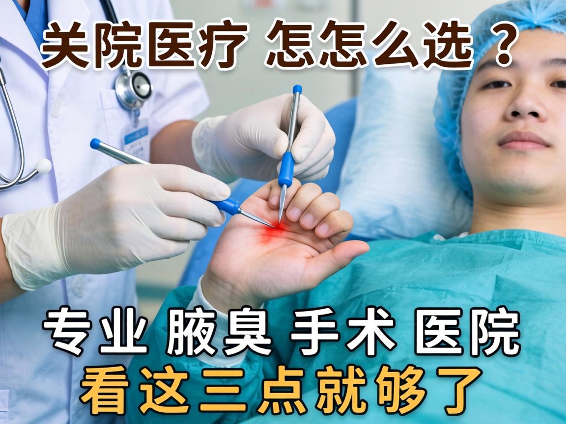 腋臭手术医院怎么选？专业腋臭手术医院看这三点就够了