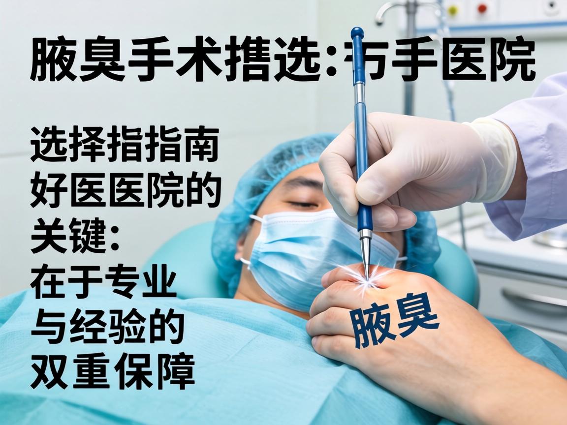 腋臭手术医院选择指南，好医院的关键，在于专业与经验的双重保障