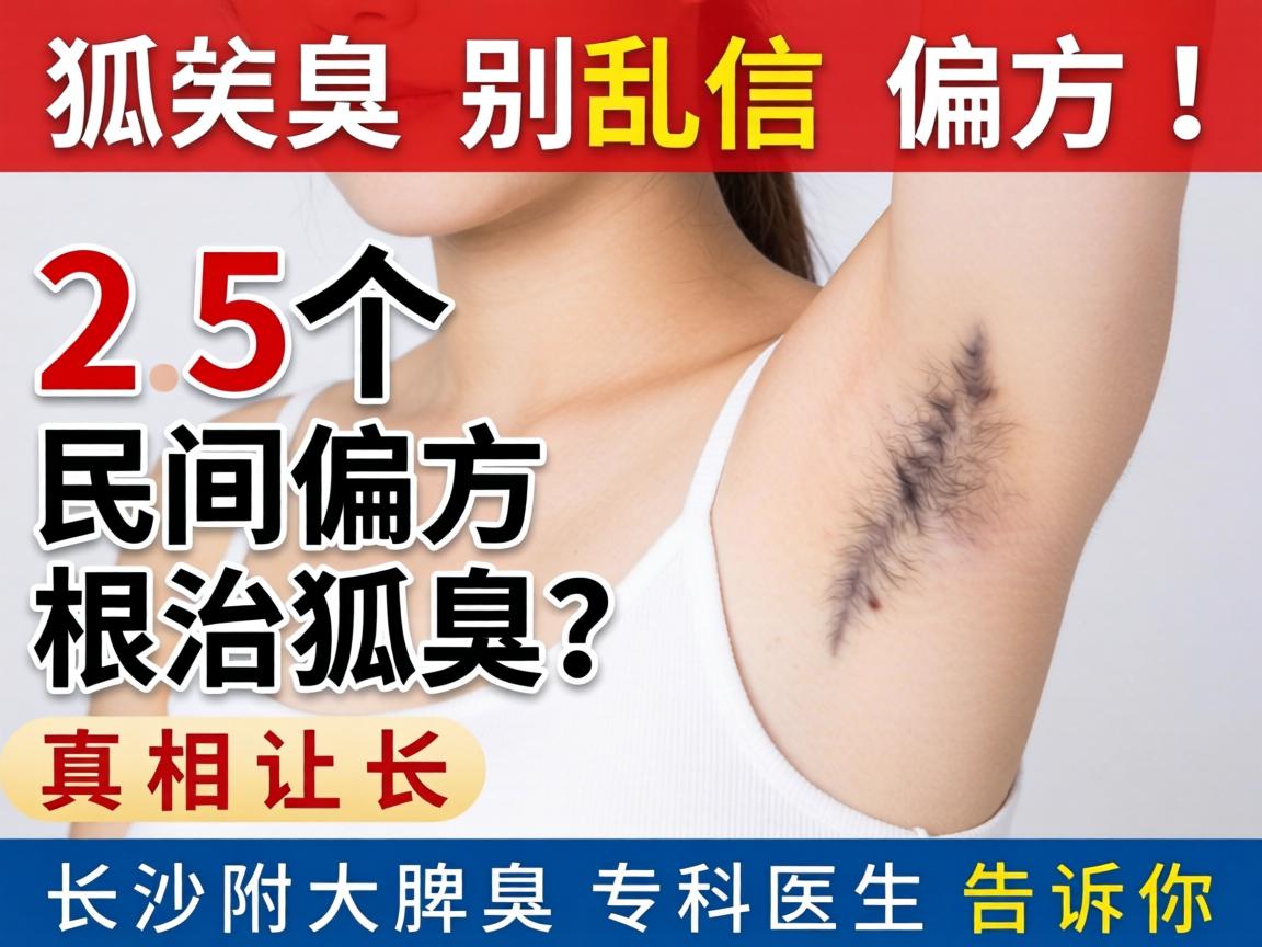 狐臭别乱信偏方！25个民间偏方根治狐臭？真相让长沙附大腋臭专科医生告诉你