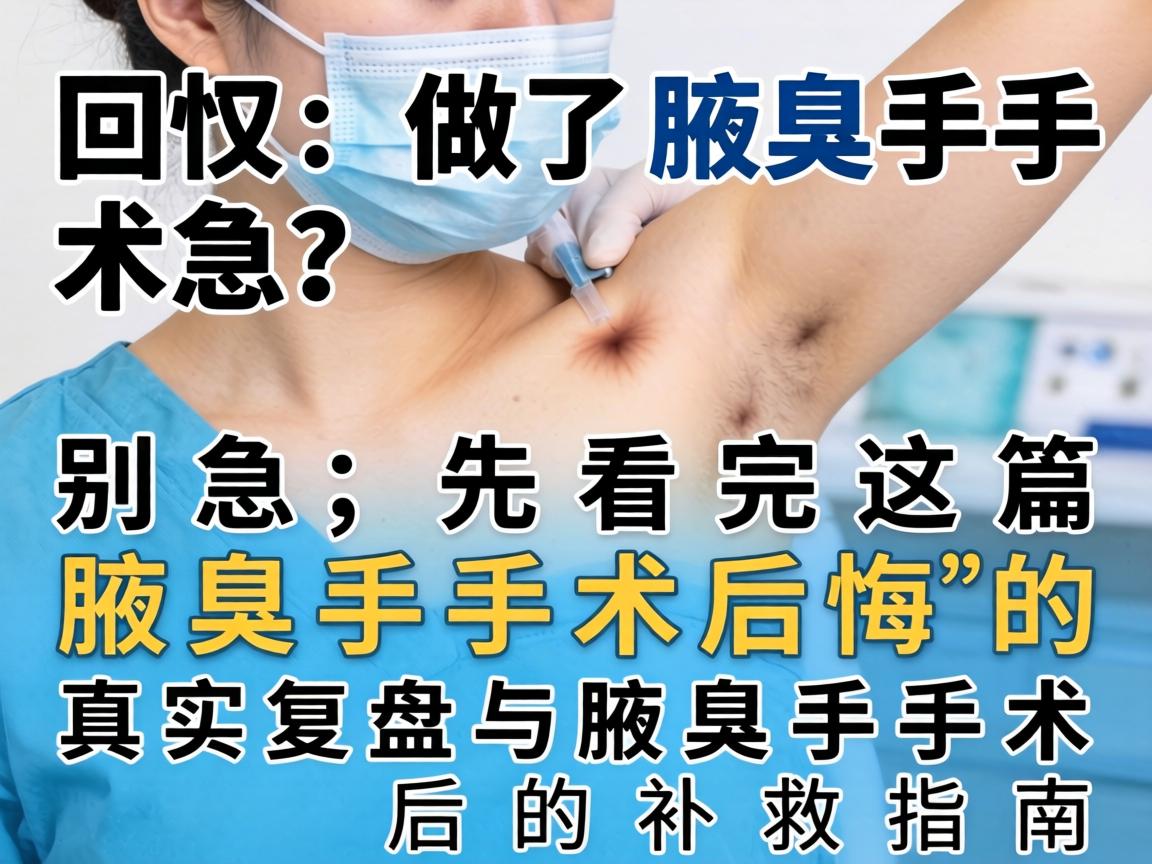 后悔做了腋臭手术？别急，先看完这篇腋臭手术后悔的真实复盘与腋臭手术后的补救指南