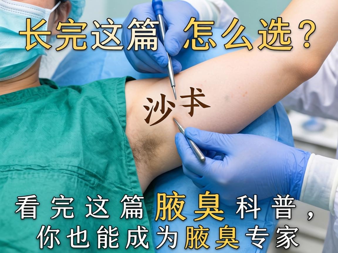 长沙腋臭手术怎么选？看完这篇腋臭科普，你也能成为腋臭专家