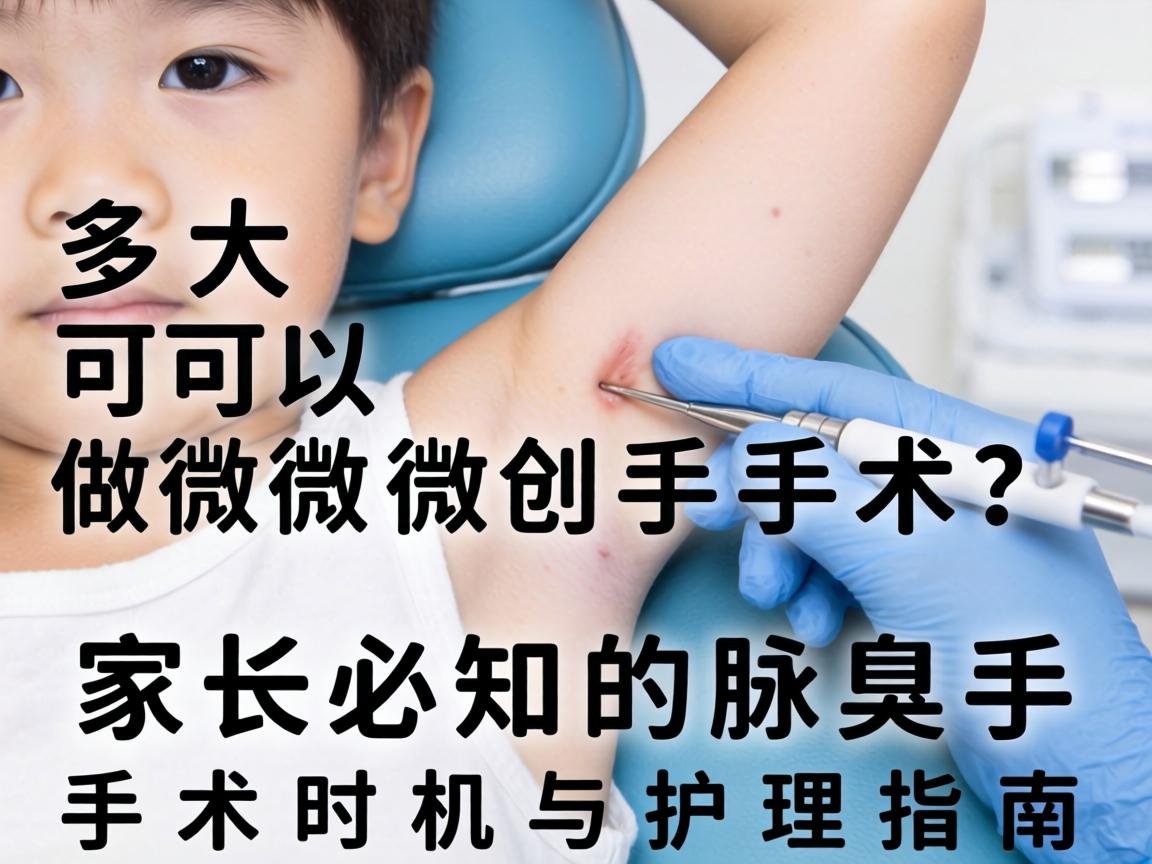 小孩腋臭多大可以做微创手术？家长必知的腋臭手术时机与护理指南