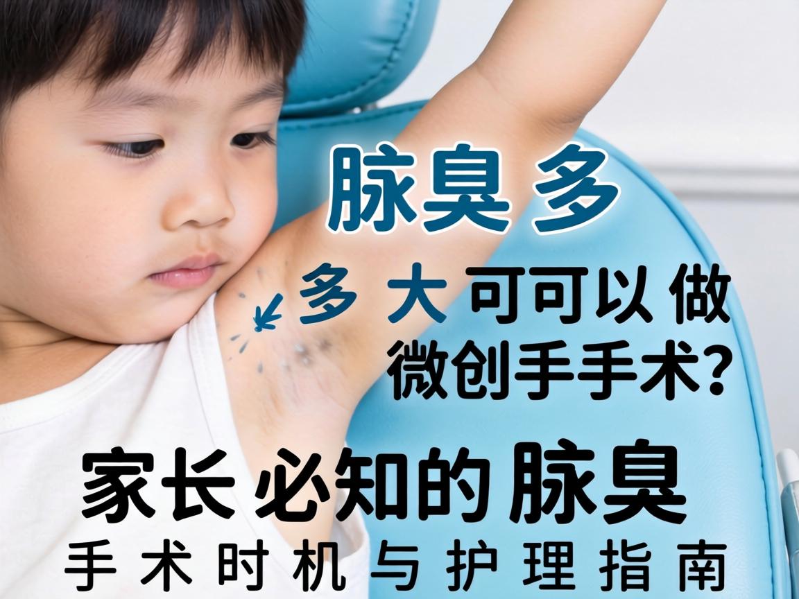 小孩腋臭多大可以做微创手术？家长必知的腋臭手术时机与护理指南