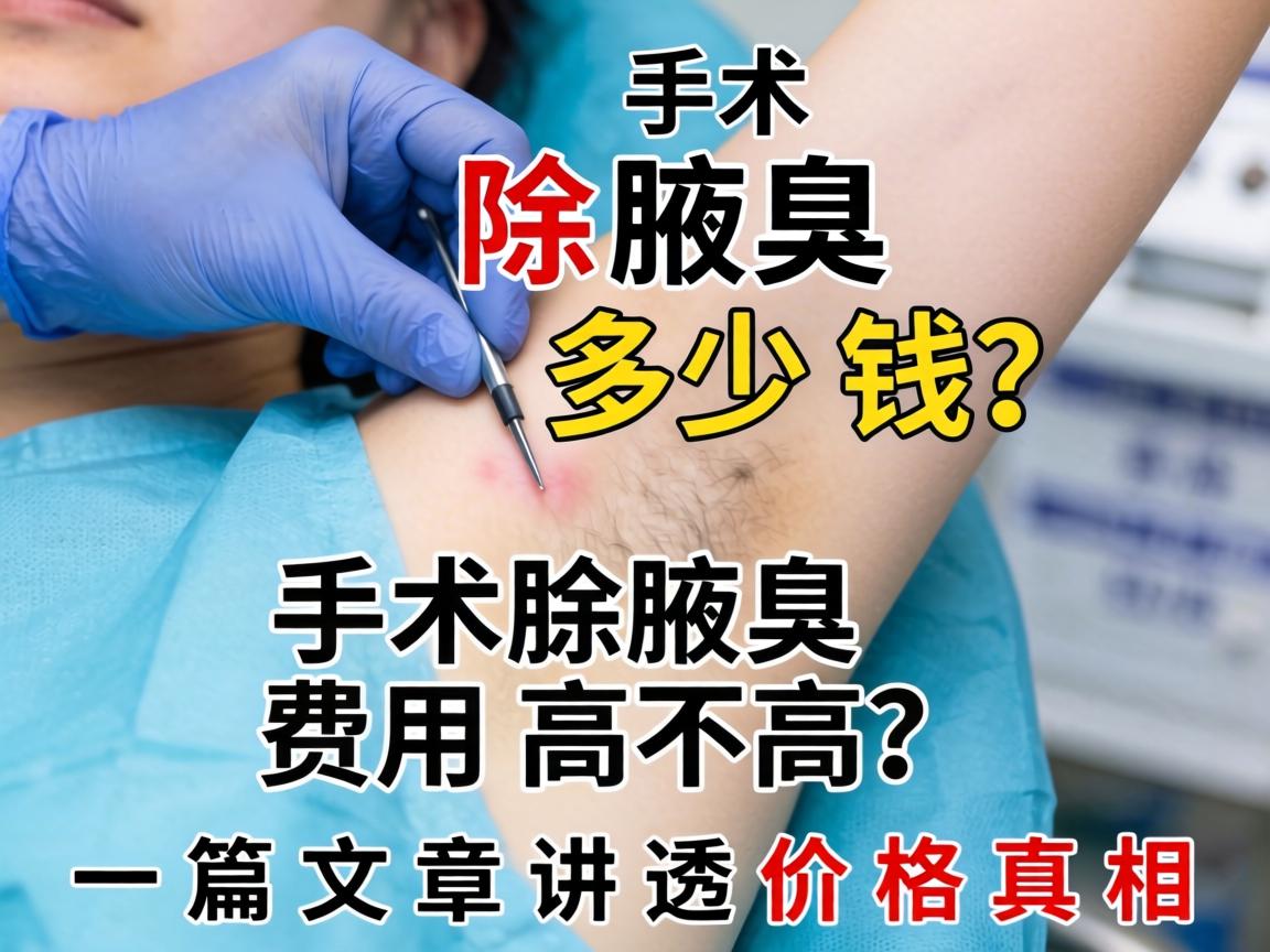 手术除腋臭多少钱？手术除腋臭费用高不高？一篇文章讲透价格真相