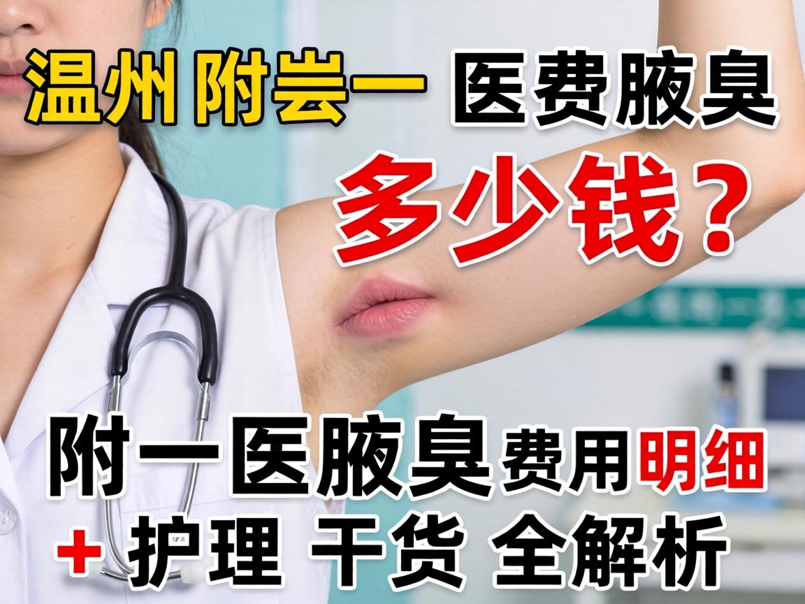 温州附一医腋臭多少钱？附一医腋臭费用明细+护理干货全解析