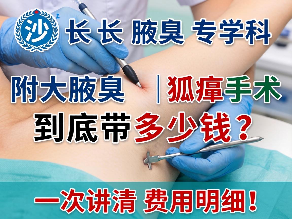 长沙附大腋臭专科｜狐臭手术到底带多少钱？一次讲清费用明细！