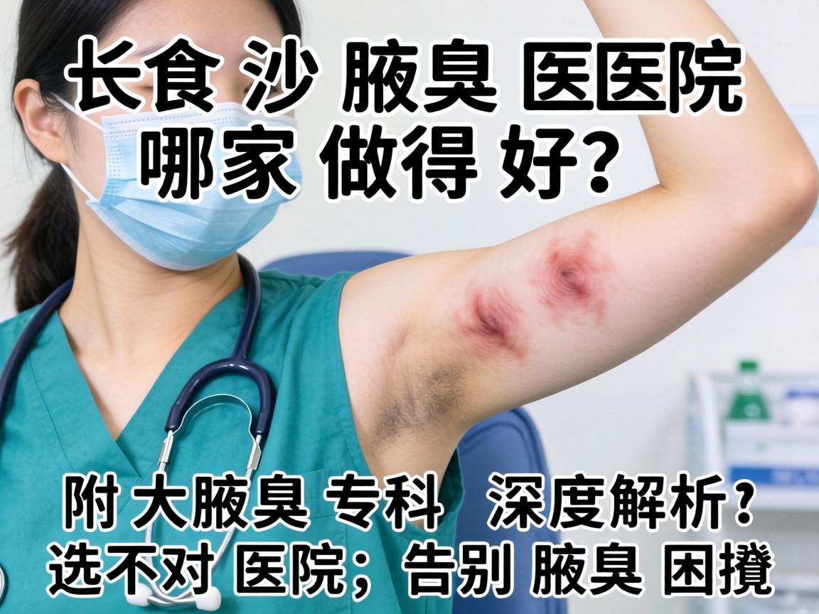 长沙腋臭医院哪家做得好？附大腋臭专科深度解析，选对医院，告别腋臭困扰