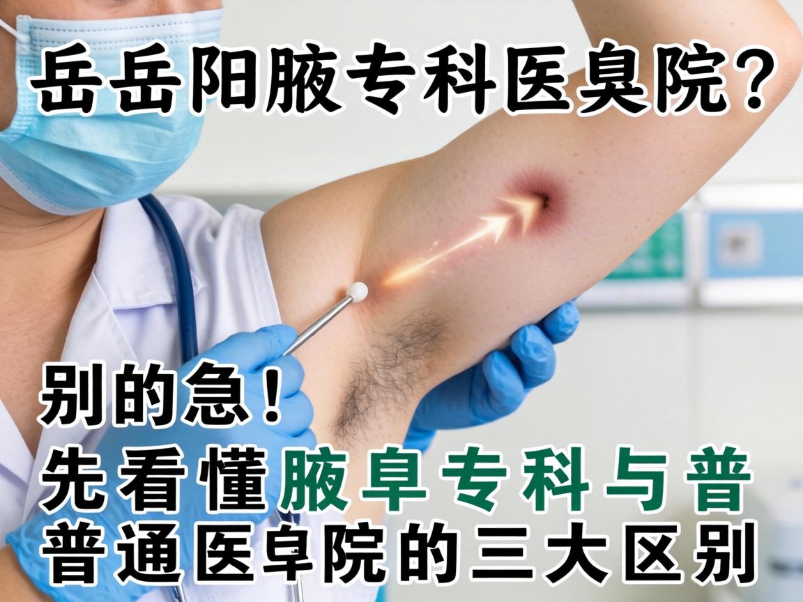 岳阳腋臭专科医院?别急!先看懂腋臭专科与普通医院的三大区别 岳阳腋臭专科医院?别急!先看懂腋臭专科与普通医院的三大区别