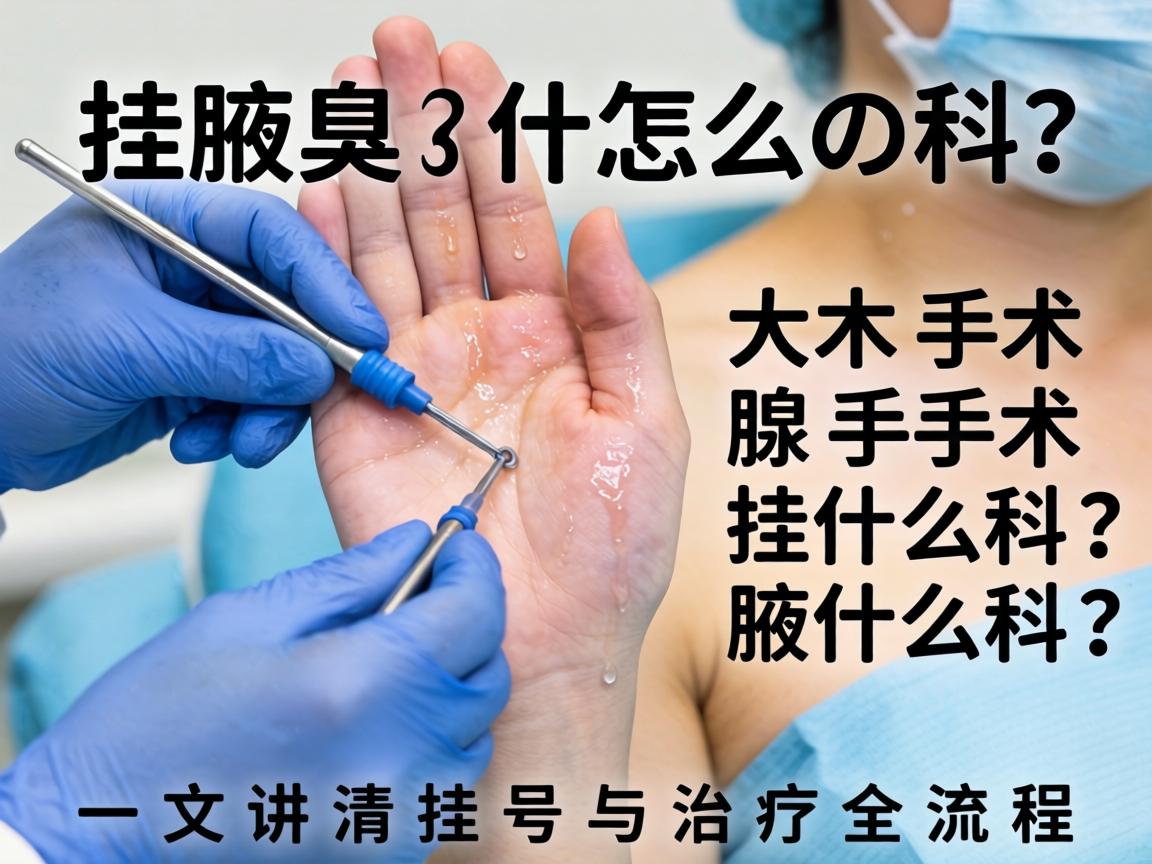 腋臭手术挂什么科？大汗腺手术挂什么科？一文讲清挂号与治疗全流程