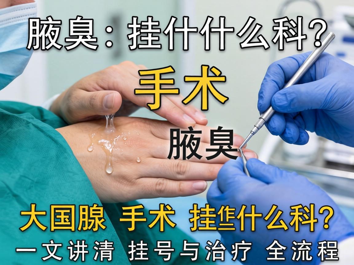 腋臭手术挂什么科？大汗腺手术挂什么科？一文讲清挂号与治疗全流程