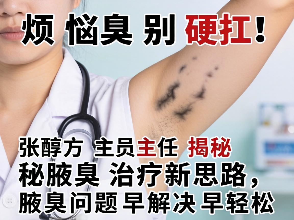 腋臭烦恼别硬扛!张醇方主任揭秘腋臭治疗新思路,腋臭问题早解决早轻松 腋臭烦恼别硬扛!张醇方主任揭秘腋臭治疗新思路,腋臭问题早解决早轻松