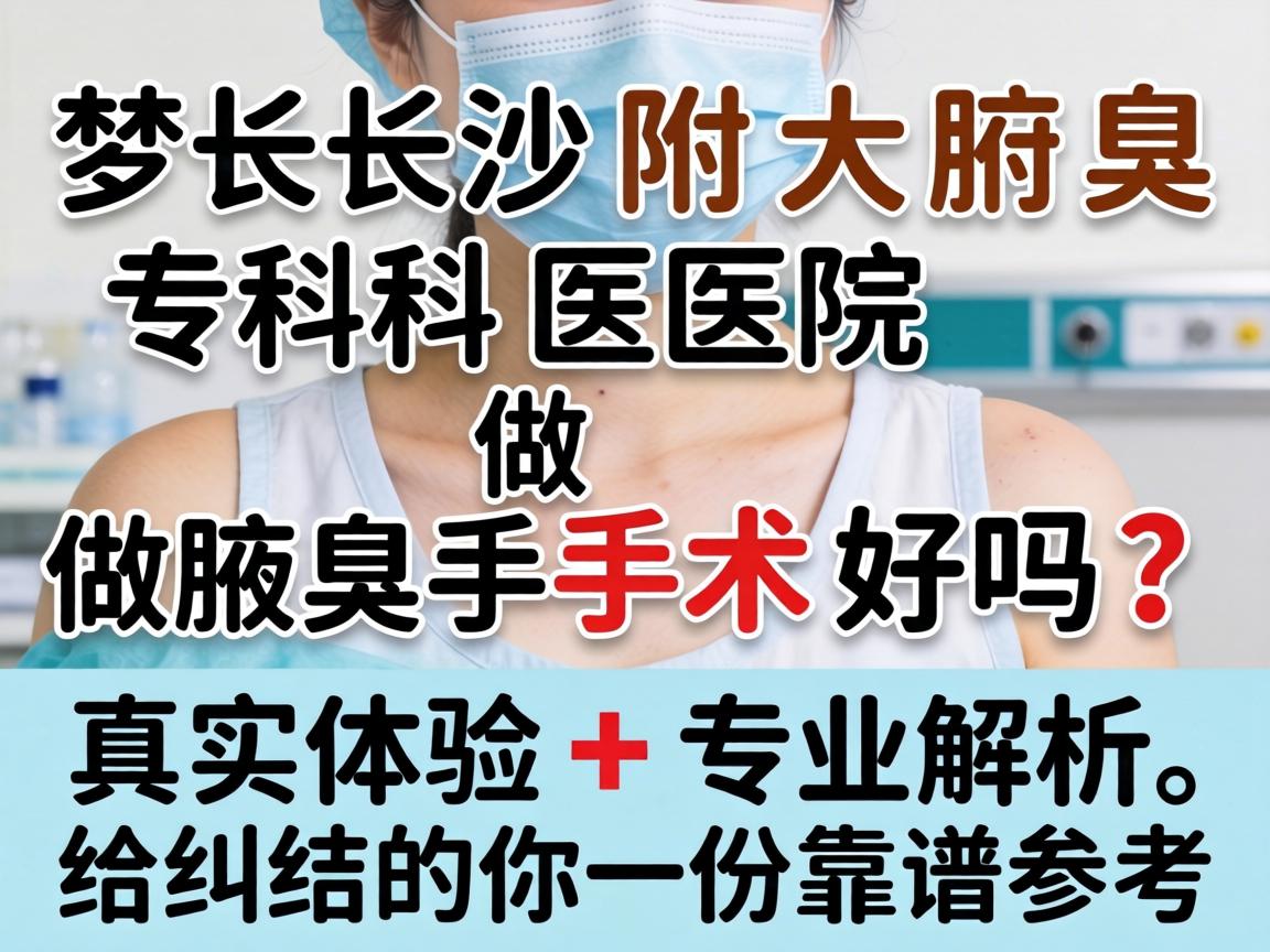 长沙附大腋臭专科医院做腋臭手术好吗？真实体验+专业解析，给纠结的你一份靠谱参考