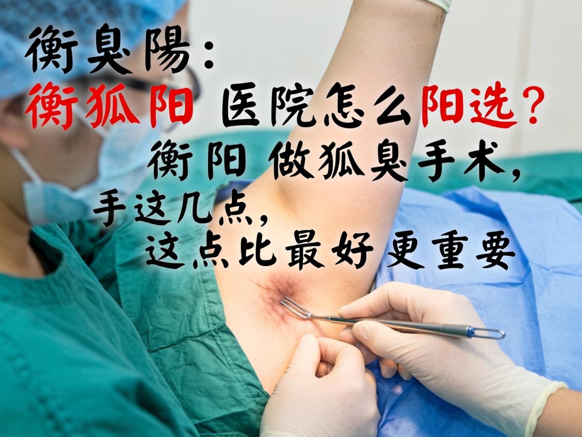 衡阳狐臭手术医院怎么选？衡阳做狐臭手术，这几点比最好更重要