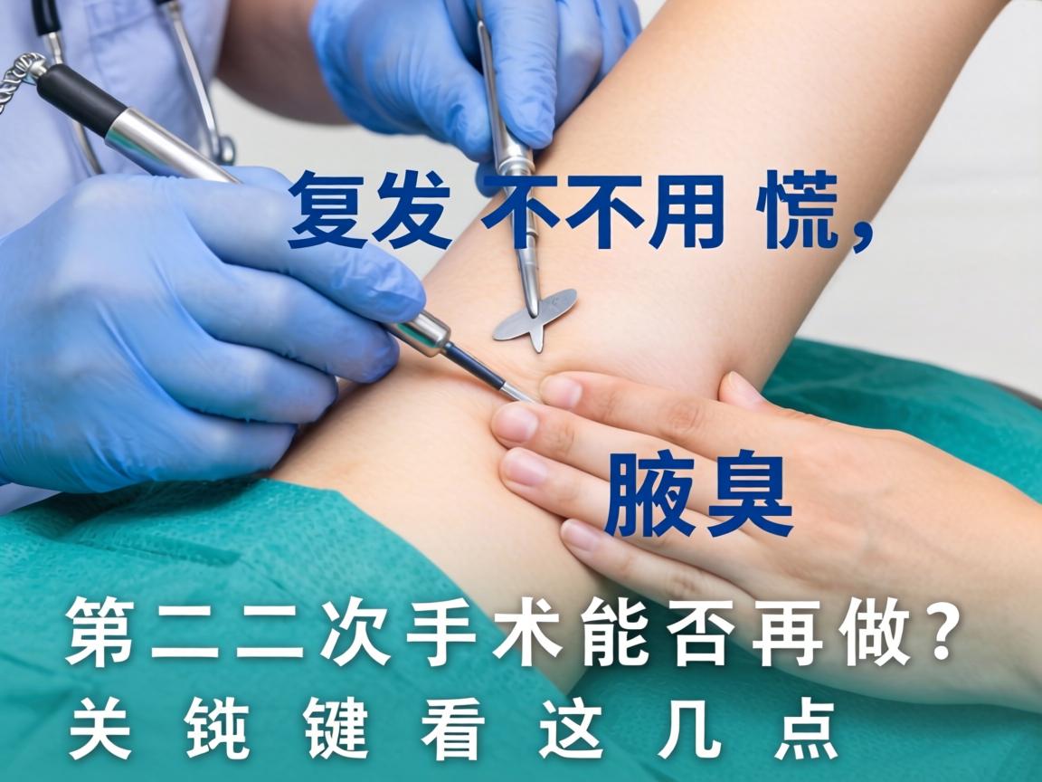腋臭手术复发不用慌，第二次手术能否再做？关键看这几点