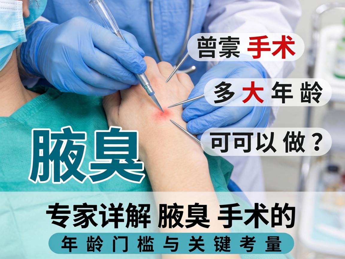腋臭手术多大年龄可以做?专家详解腋臭手术的年龄门槛与关键考量 腋臭手术多大年龄可以做?专家详解腋臭手术的年龄门槛与关键考量