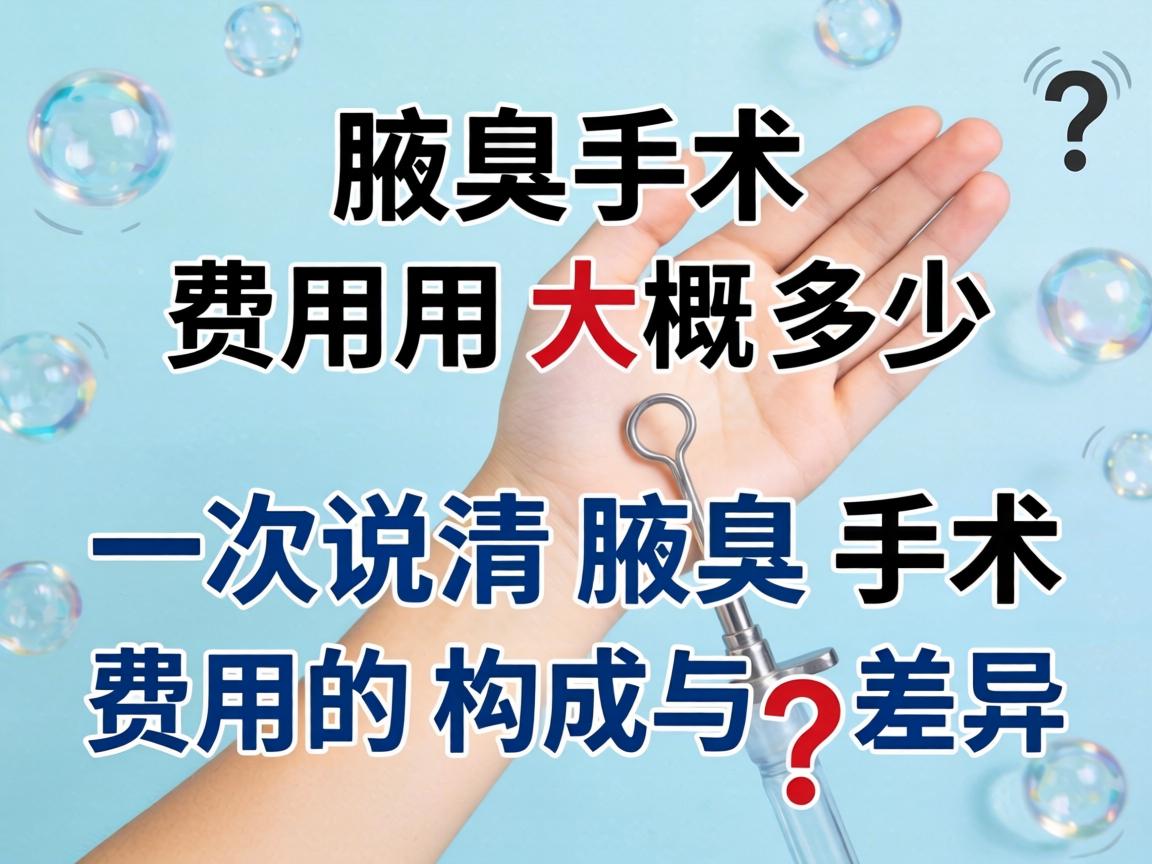 腋臭手术费用大概多少？一次说清腋臭手术费用的构成与差异