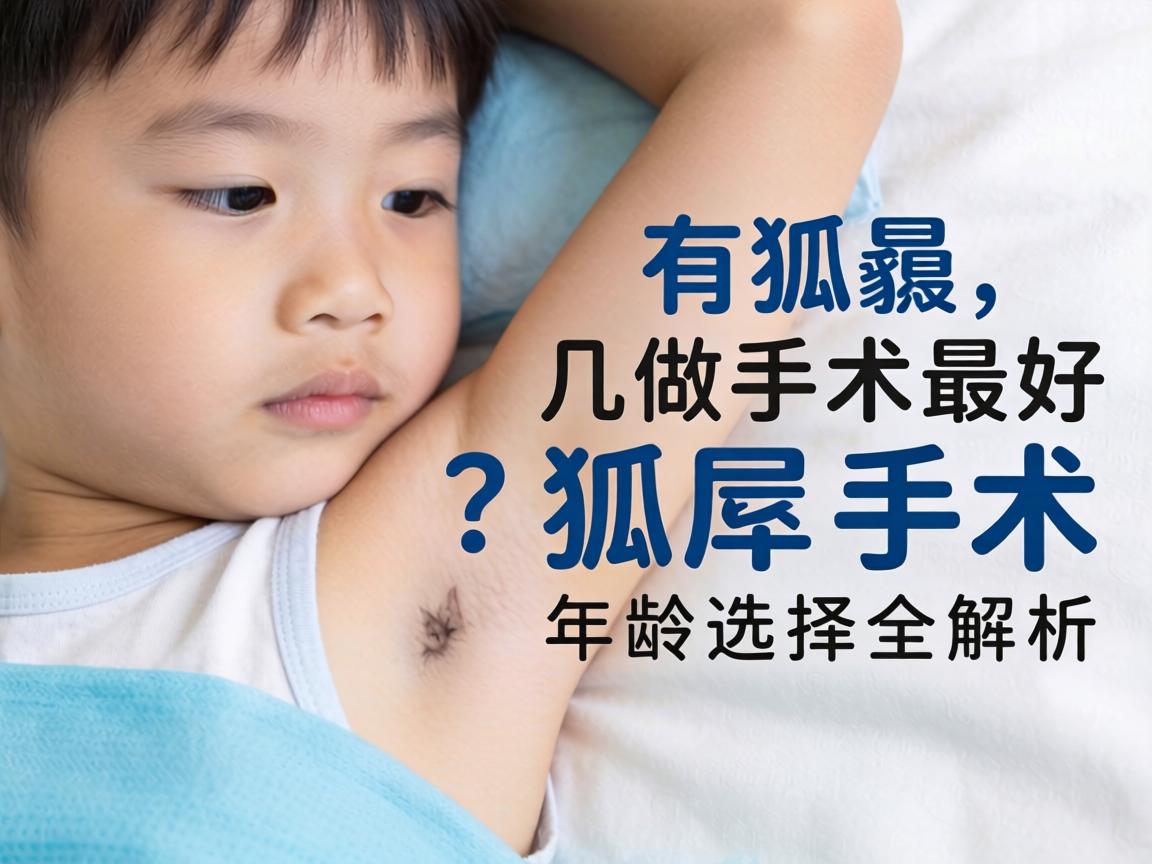 小孩有狐臭，几岁做手术最好？狐臭手术年龄选择全解析
