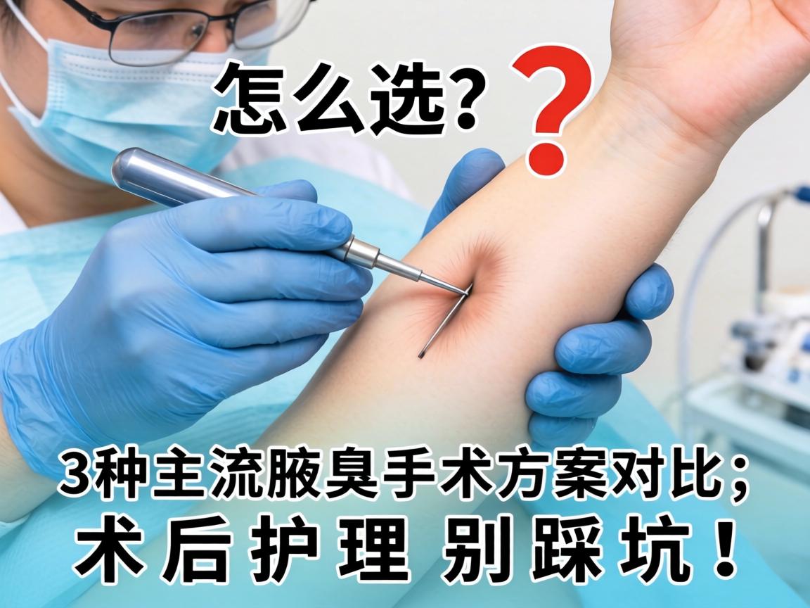 腋臭手术怎么选?3种主流腋臭手术方案对比,术后护理别踩坑! 腋臭手术怎么选?3种主流腋臭手术方案对比,术后护理别踩坑!