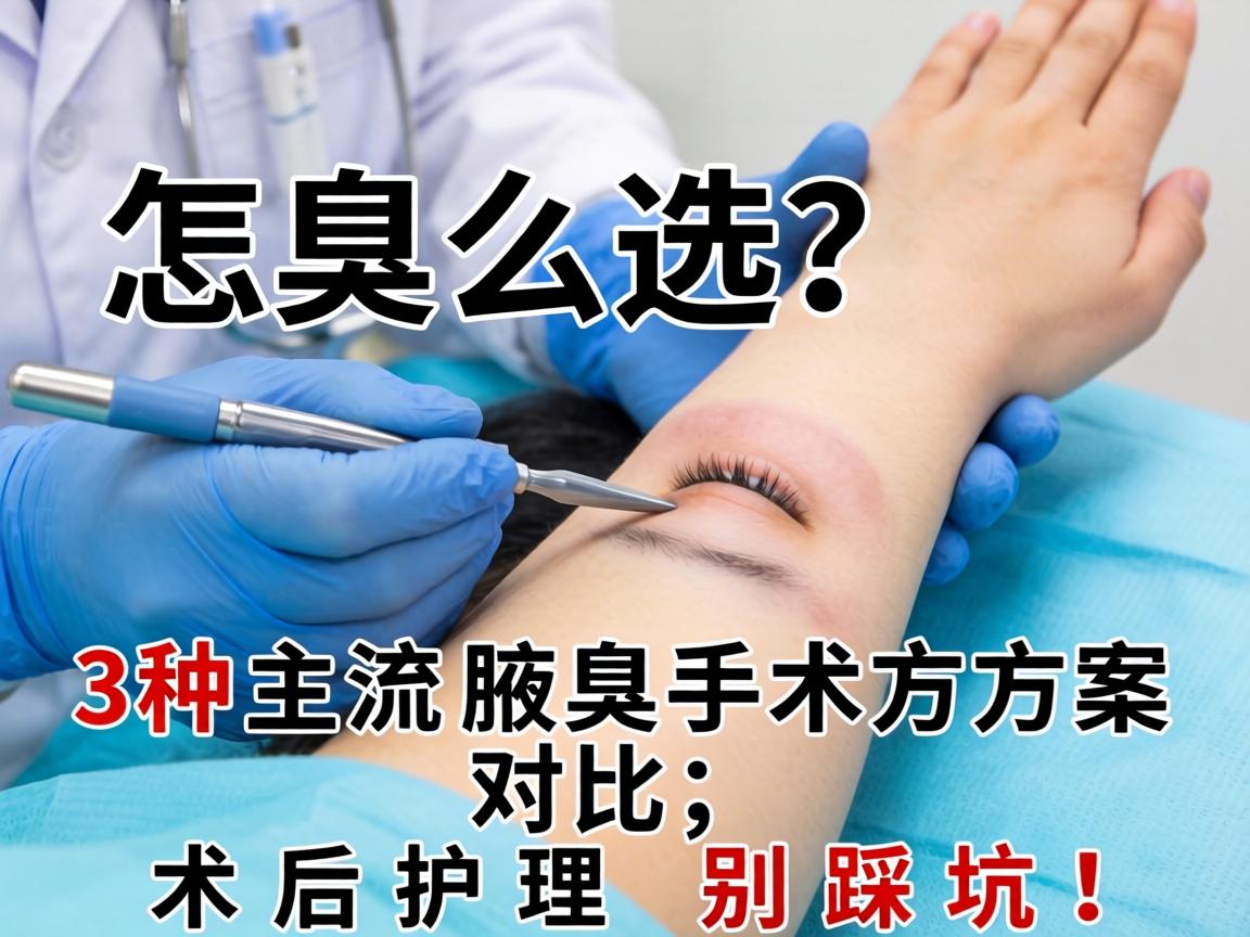腋臭手术怎么选?3种主流腋臭手术方案对比,术后护理别踩坑! 腋臭手术怎么选?3种主流腋臭手术方案对比,术后护理别踩坑!