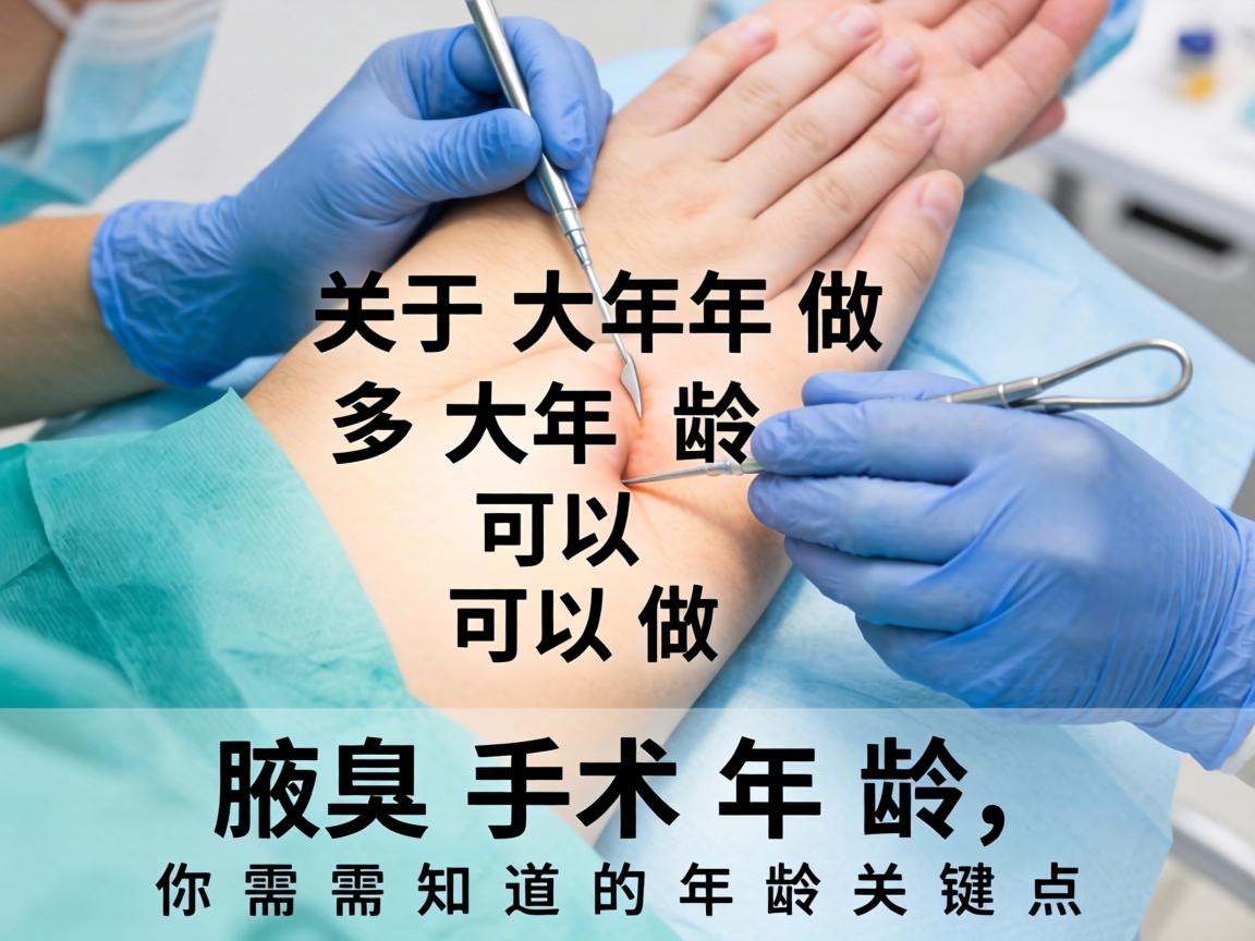 腋臭手术多大年龄可以做？关于腋臭手术年龄，你需要知道的年龄关键点