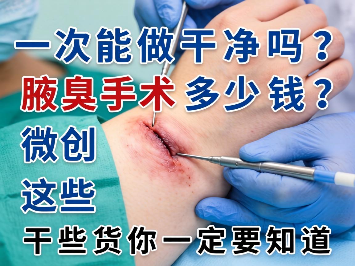 腋臭微创手术一次能做干净吗？腋臭微创手术多少钱？这些干货你一定要知道