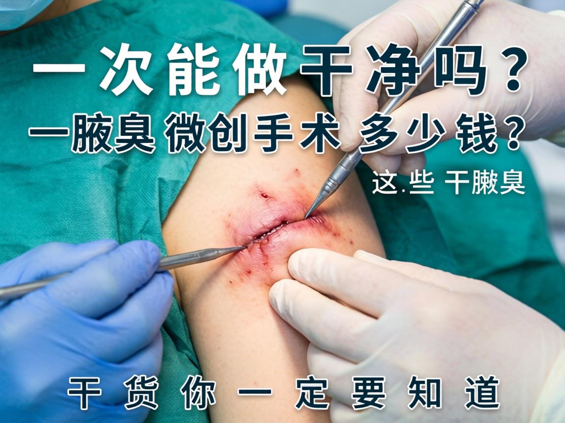 腋臭微创手术一次能做干净吗？腋臭微创手术多少钱？这些干货你一定要知道