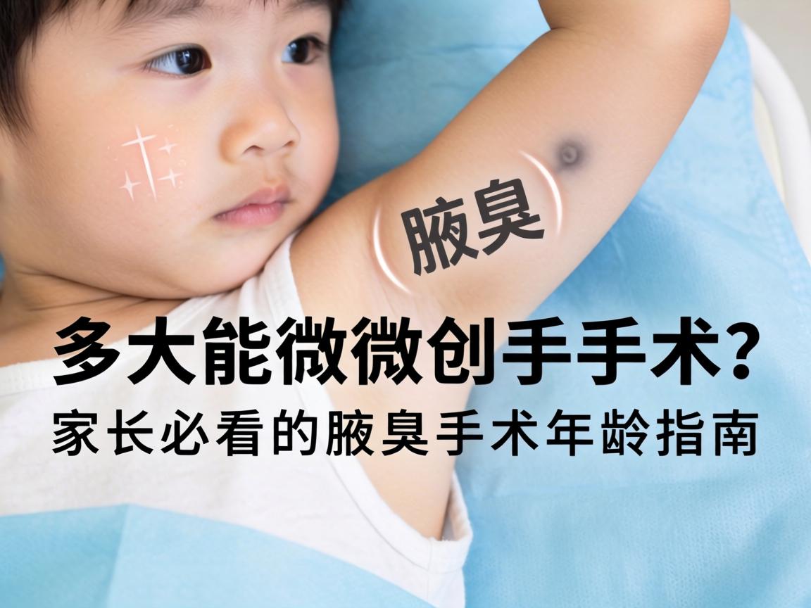 小孩腋臭多大能做微创手术？家长必看的腋臭手术年龄指南