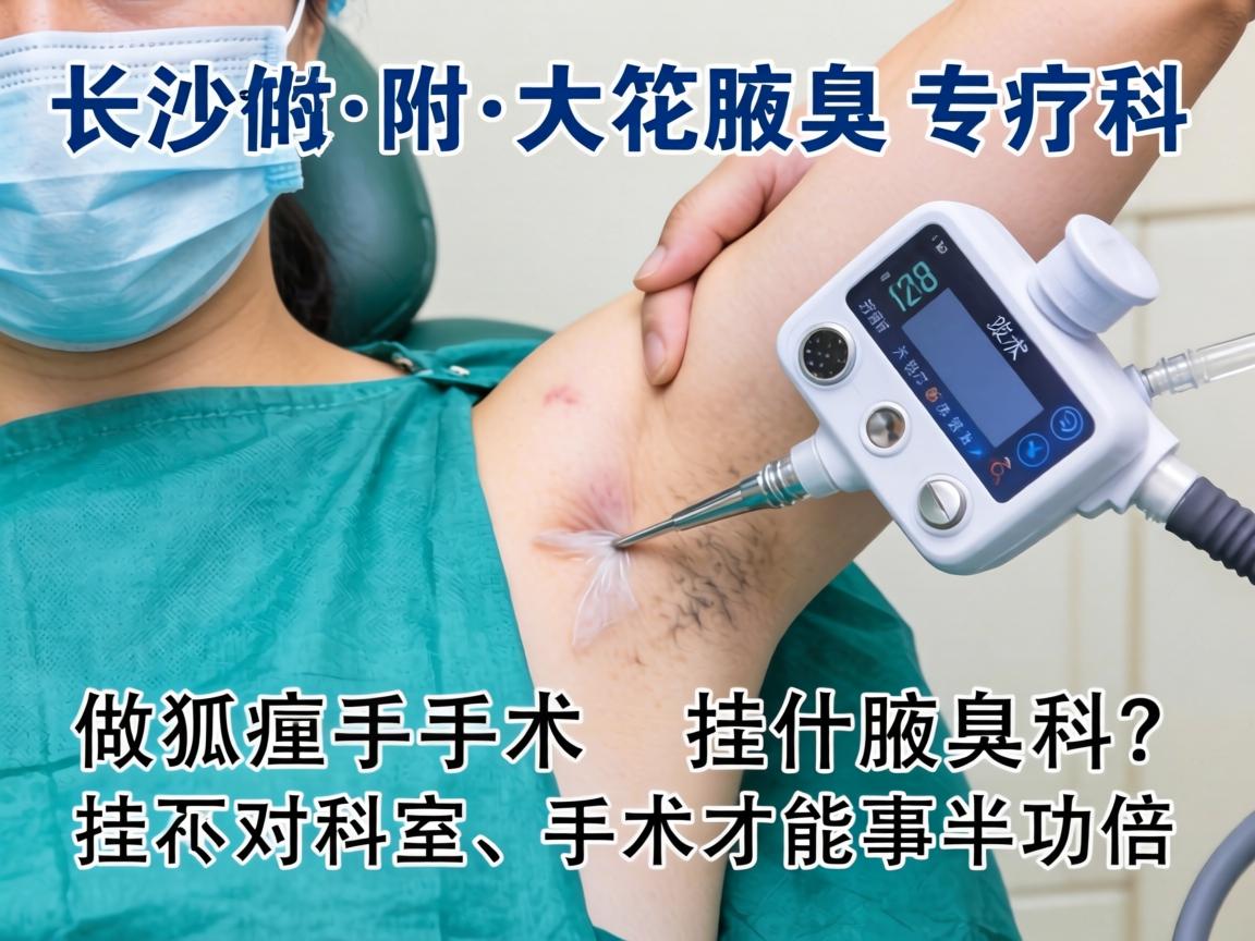 长沙附大腋臭专科，做狐臭手术挂什么科？挂对科室，手术才能事半功倍