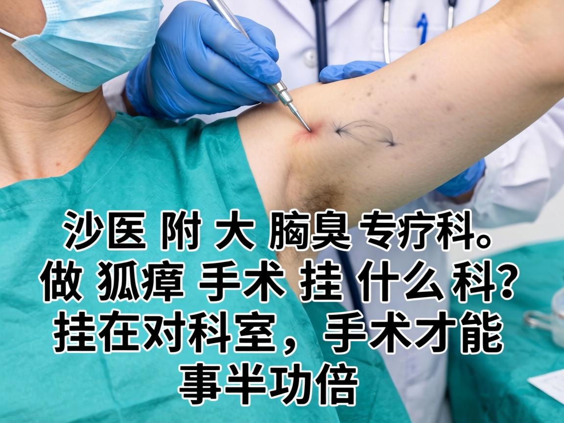 长沙附大腋臭专科，做狐臭手术挂什么科？挂对科室，手术才能事半功倍
