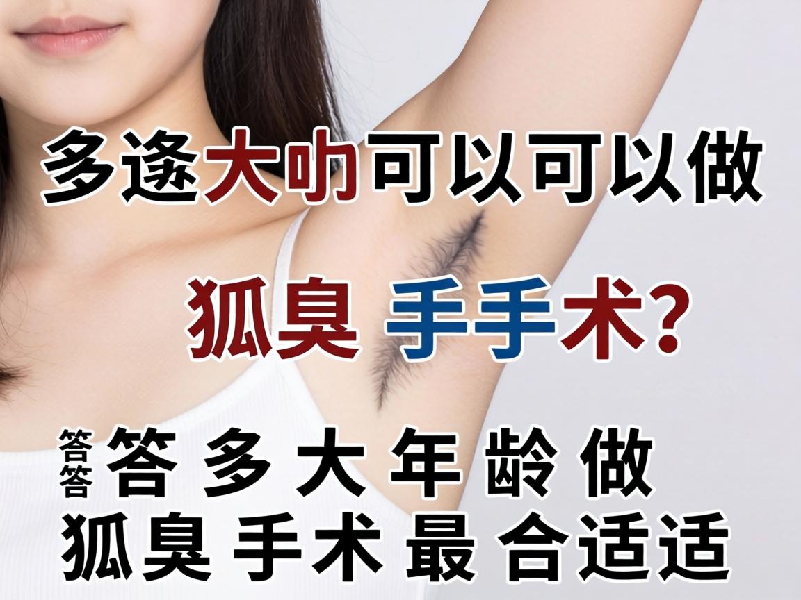 多大可以做狐臭手术？解答多大年龄做狐臭手术最合适