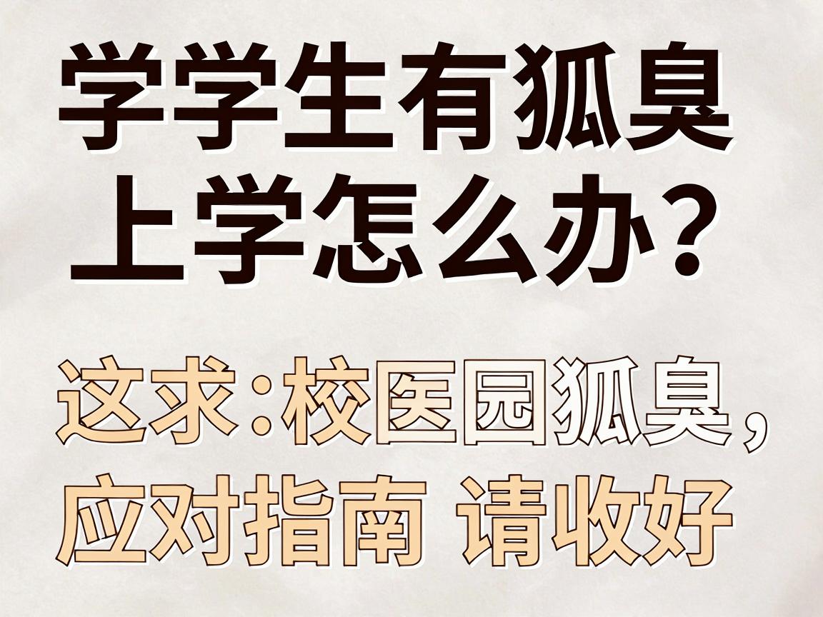 学生有狐臭上学怎么办？这份校园狐臭应对指南请收好