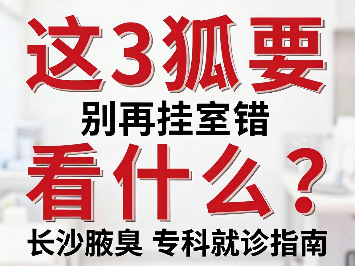 狐臭要看什么科室?这3个科室别再挂错,附长沙腋臭专科就诊指南 狐臭要看什么科室?这3个科室别再挂错,附长沙腋臭专科就诊指南