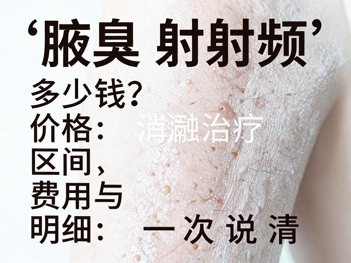 腋臭射频消融治疗多少钱？价格区间与费用明细一次说清
