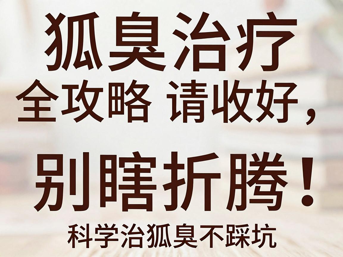 狐臭治疗别瞎折腾！这份狐臭治疗全攻略请收好，科学治狐臭不踩坑