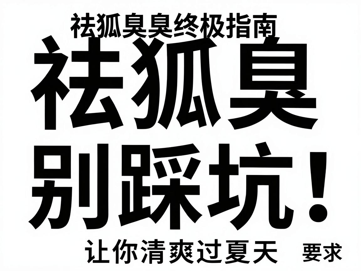 祛狐臭，别踩坑！这份祛狐臭终极指南，让你清爽过夏天