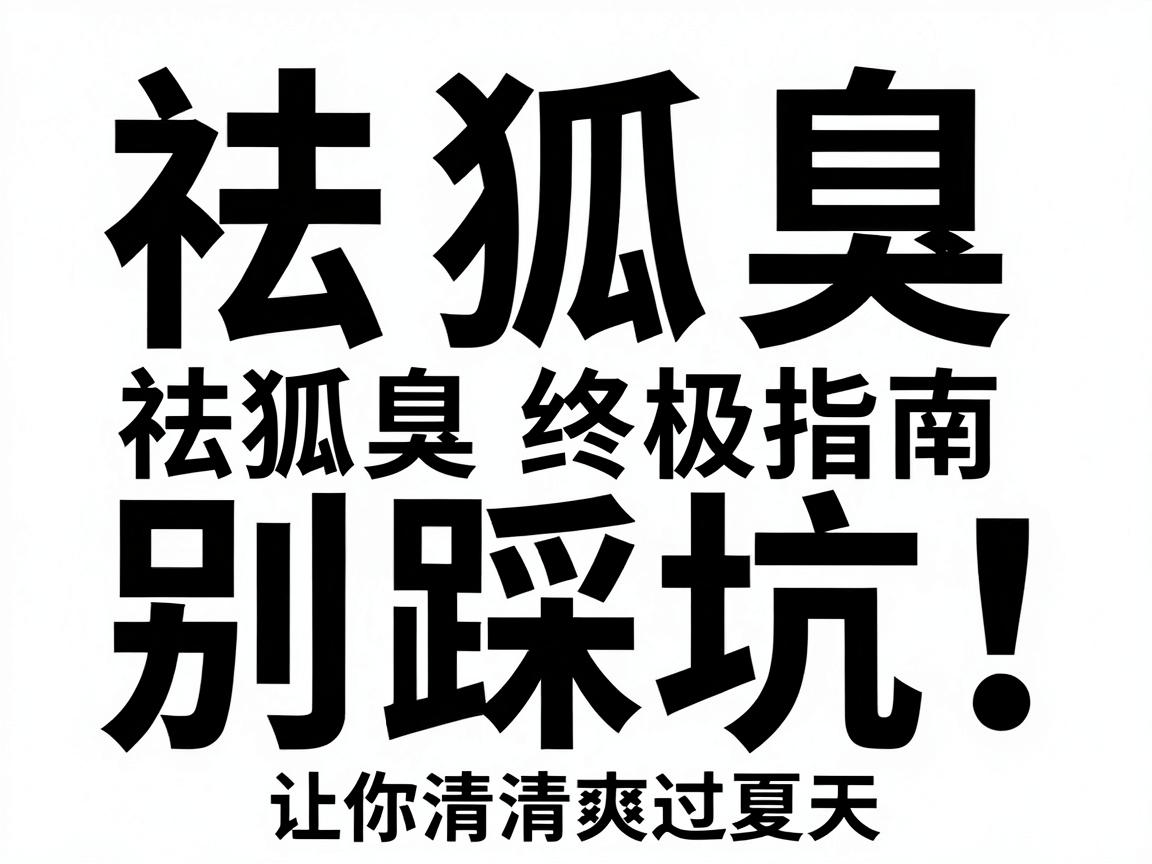 祛狐臭，别踩坑！这份祛狐臭终极指南，让你清爽过夏天
