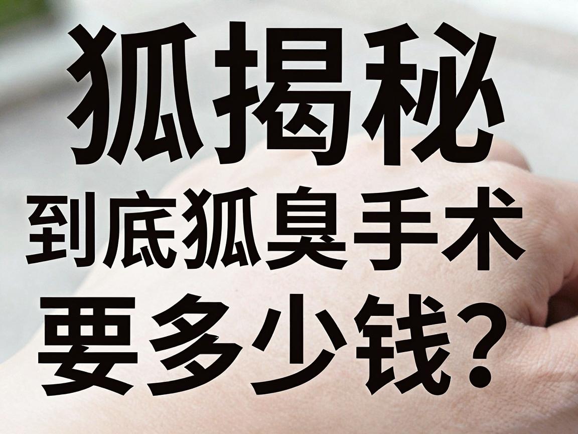 狐臭手术价格大揭秘，到底狐臭手术要多少钱？价格差异从何而来？