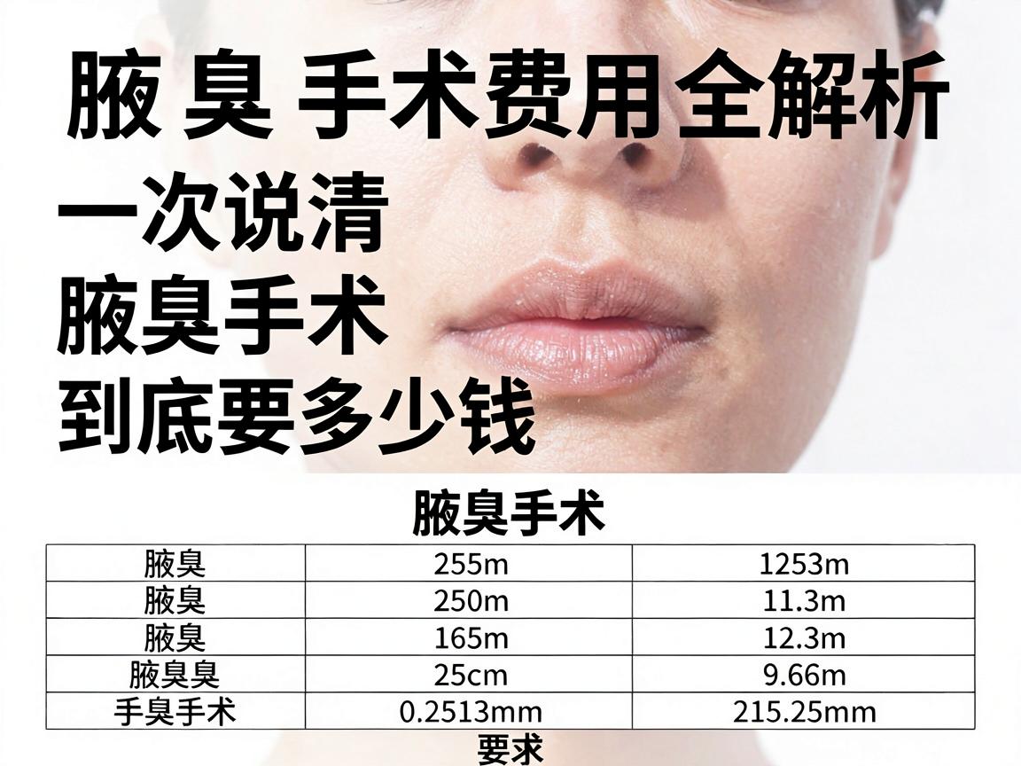 腋臭手术费用全解析,一次说清腋臭手术到底要多少钱,附腋臭手术价格对比表 腋臭手术费用全解析,一次说清腋臭手术到底要多少钱,附腋臭手术价格对比表
