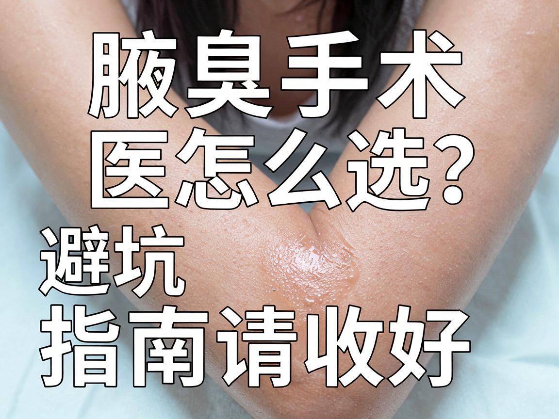 腋臭手术医院怎么选？这份腋臭手术医院避坑指南请收好