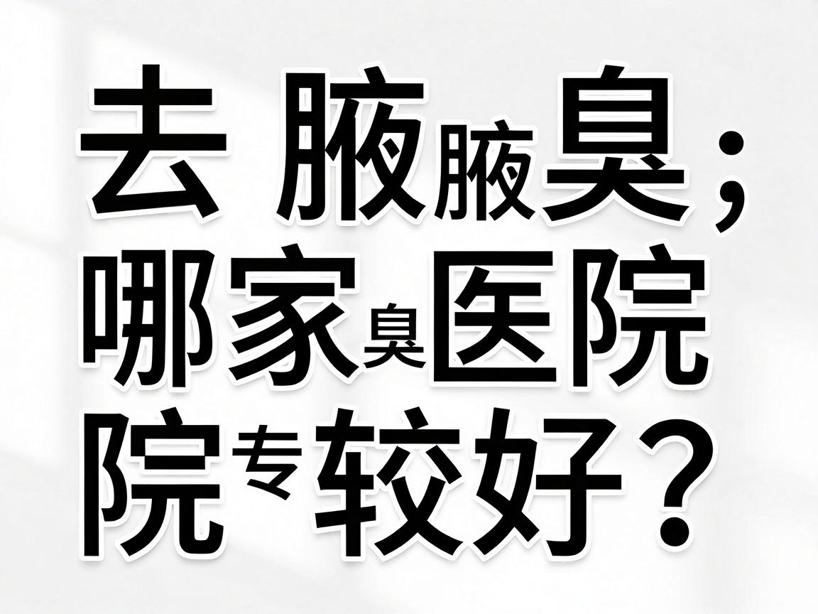 去腋臭哪家医院较好？长沙附大腋臭专科的靠谱选择，值得你深入了解