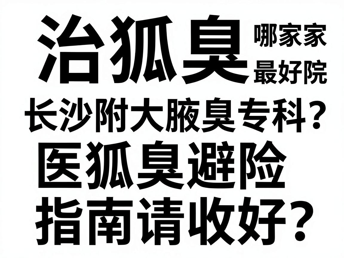 治狐臭哪家医院最好？这份长沙附大腋臭专科的医狐臭避险指南请收好