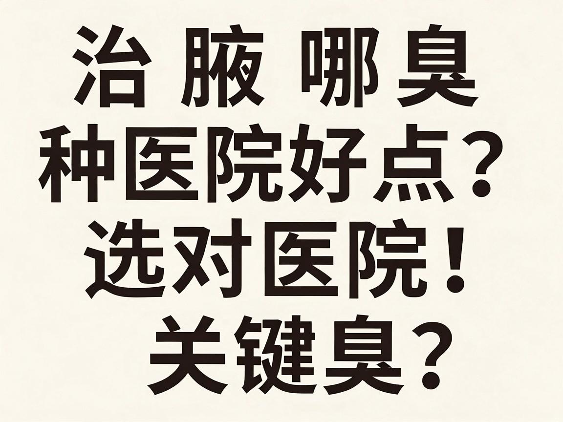 治腋臭哪种医院好点？业内人揭秘，选对医院治腋臭，关键看这三点