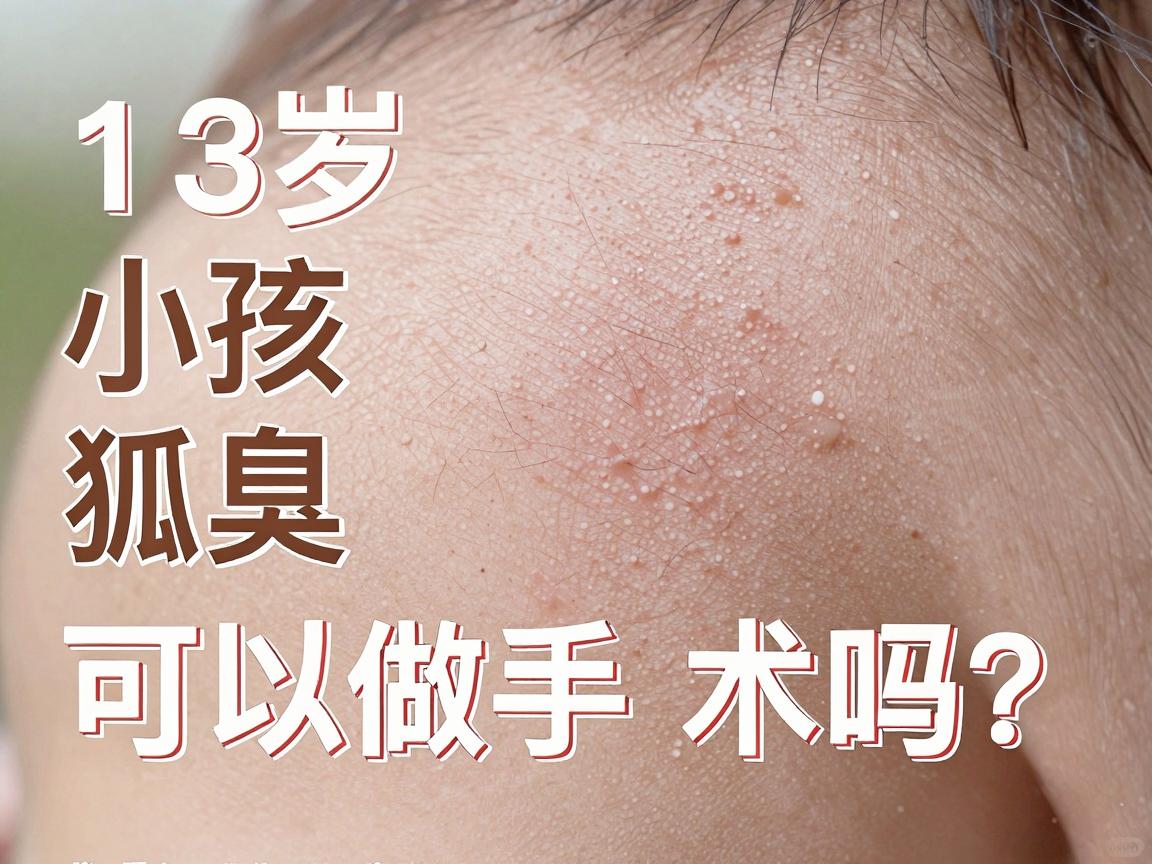 13岁小孩狐臭可以做手术吗？孩子狐臭手术年龄门槛详解