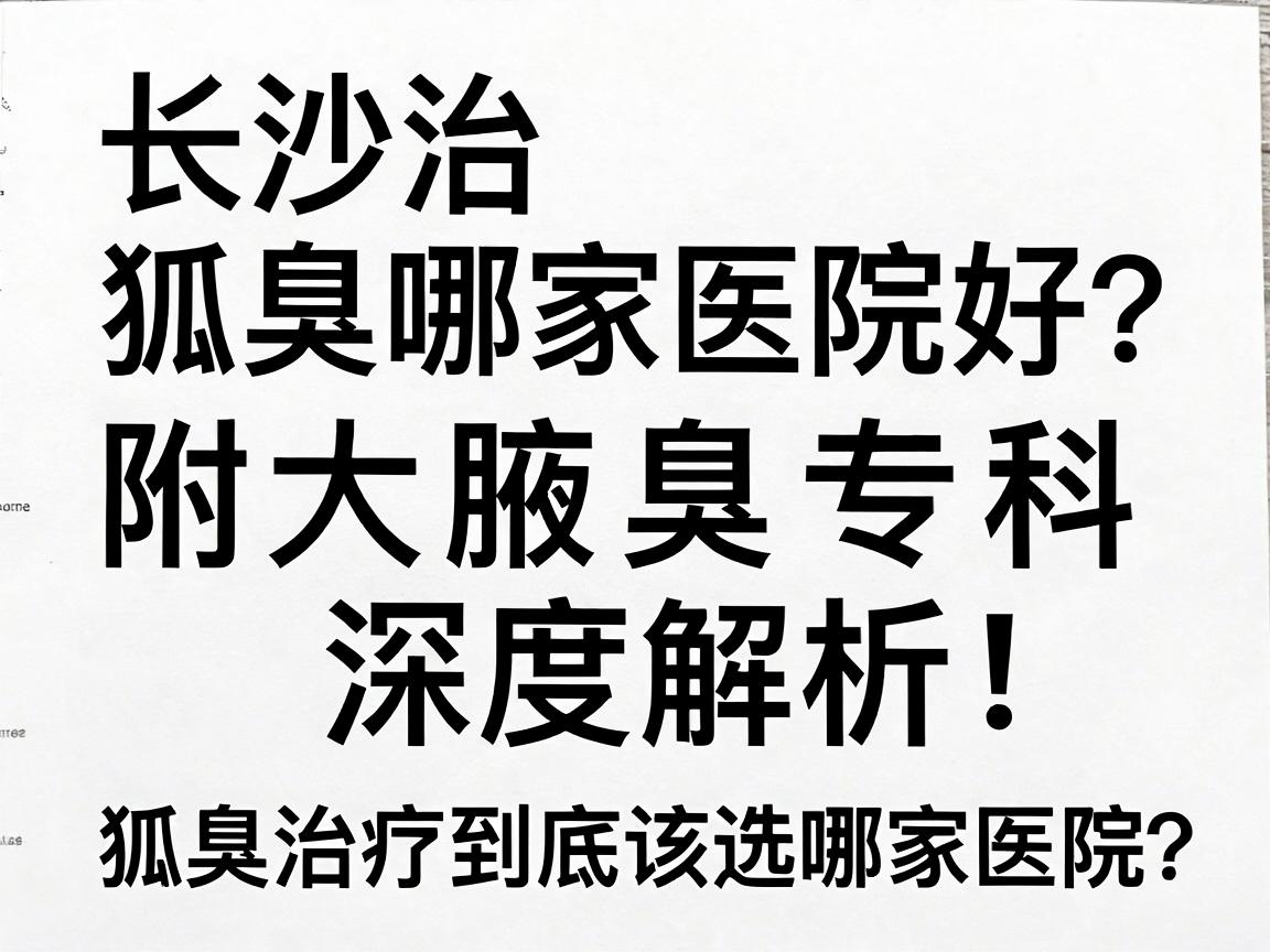 长沙治狐臭哪家医院好?附大腋臭专科深度解析,狐臭治疗到底该选哪家医院? 长沙治狐臭哪家医院好?附大腋臭专科深度解析,狐臭治疗到底该选哪家医院?